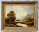 Large Antique Augustus Spencer Landscape Painting Oil On Canvas Signed Stunning