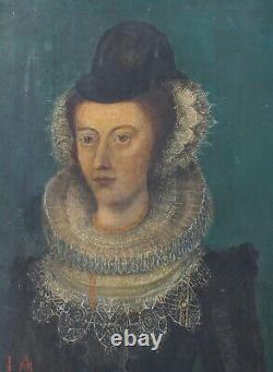 Large Antique Court Portrait Of Mary Queen of Scots (1542-1587) Mary Stuart