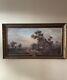 Large Antique German Oil Painting Signed By Konig. Early 20th Century
