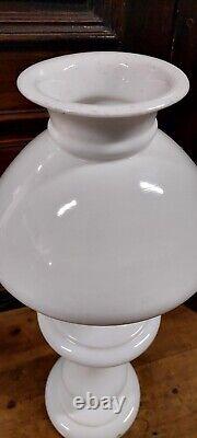 Large Antique Oil Lamp in Opaline Glass Late XIX Century