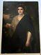 Large Antique Portrait 19th Century Master Woman Apples Glowing Landscape 46