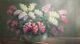 Large Antique Oil Painting Still Life With Flowers