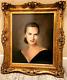 Large Frame Antique Wood Gold Gilt Portrait Woman 40's Artist Puleo 32x 27
