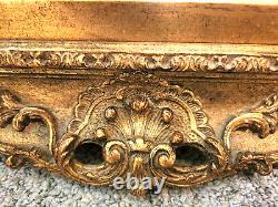 Large Frame Antique Wood Gold Gilt Portrait Woman 40's Artist Puleo 32x 27