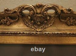 Large Frame Antique Wood Gold Gilt Portrait Woman 40's Artist Puleo 32x 27