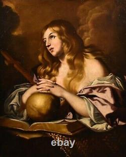 Large Painting Antique Tan Oil on Canvas 17/18 Century Old Master Italy