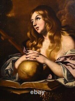 Large Painting Antique Tan Oil on Canvas 17/18 Century Old Master Italy