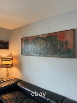 Large Patrick Ryan Antique Modern Abstract Cubist Oil Painting Vintage Cubism 57