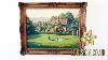 Large Victorian House Authentic Antique Oil Painting With A Charming Gilded Antique Frame