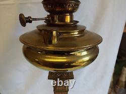 Large antique 1901 Veritas oil lamp converted to electricity