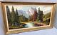 Large Antique Framed Oil Painting Signed Ch. Knab France Nature Mountain