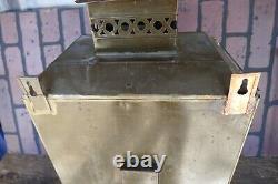 Large early antique street light outdoor yard tin oil lamp electrified