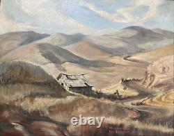 Marguerite Hardeman MID Century California Landscape Antique Oil Painting