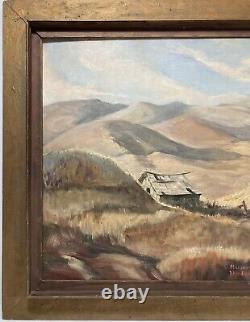 Marguerite Hardeman MID Century California Landscape Antique Oil Painting