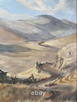 Marguerite Hardeman MID Century California Landscape Antique Oil Painting