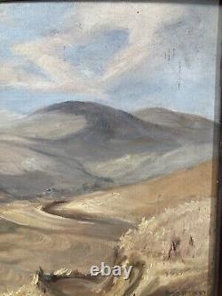 Marguerite Hardeman MID Century California Landscape Antique Oil Painting