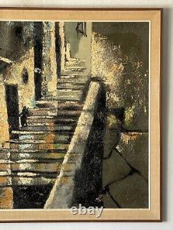 Maria Anto Antique Modern Abstract Polish Landscape Oil Painting Old Poland 1963