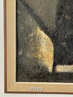 Maria Anto Antique Modern Abstract Polish Landscape Oil Painting Old Poland 1963