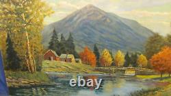 Mt. Kearsarge Antique/Vintage Oil Painting Sunapee, NH Area by HH Howe