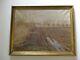 Niels Lindberg Vintage Antique Oil Painting Impressionist Landscape Sunset Large