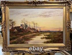 OIL PAINTING LARGE FINE F. E. Jamieson Antique 19th Century British OLD MASTER