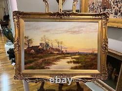 OIL PAINTING LARGE FINE F. E. Jamieson Antique 19th Century British OLD MASTER