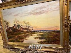 OIL PAINTING LARGE FINE F. E. Jamieson Antique 19th Century British OLD MASTER