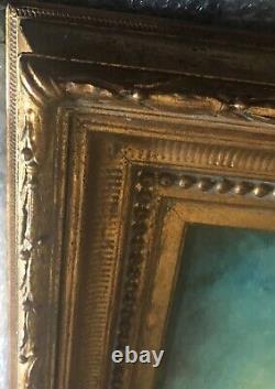 ORIGINAL 19th Century VIEW OF VENICE OIL PAINTING Impressionism Tonalism SIGNED