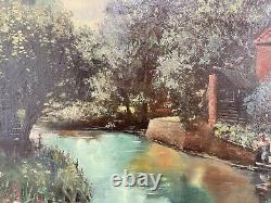 Oil Painting Yeend King (1855-1924) Landscape Antique Old Large English Flower