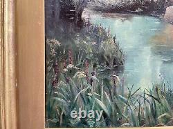 Oil Painting Yeend King (1855-1924) Landscape Antique Old Large English Flower