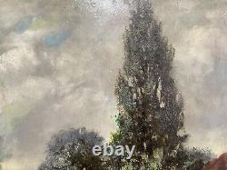 Oil Painting Yeend King (1855-1924) Landscape Antique Old Large English Flower