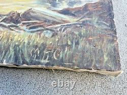 Old Antique Oil Painting California Plein Air Beach Listed Art Mf Carlstedt