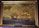 Old Antique Oil Painting Nautical English Ships Hms Terror & Erebus H. M. S. Boats