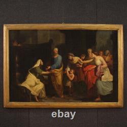Painting Athlete Large Antique Painting To Oil on Canvas XVIII Century 700