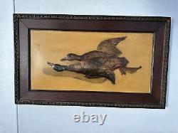 Pair Antique Still Life Of Mallards And Grouse Oil On Canvas Early 1900's