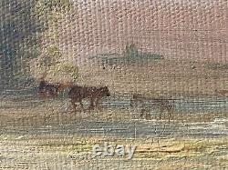 RARE Antique 19th c. Colorado Plein Air Landscape Oil Painting, Vitella Crose