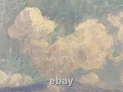 RARE Fine Antique Early California Plein Air Landscape Oil Painting AHLGREN