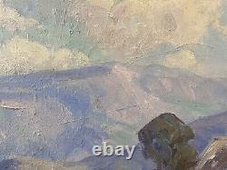 RARE Fine Antique Early California Plein Air Landscape Oil Painting AHLGREN