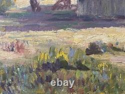 RARE Fine Antique Early California Plein Air Landscape Oil Painting AHLGREN