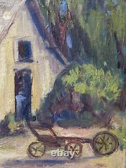 RARE Fine Antique Early California Plein Air Landscape Oil Painting AHLGREN