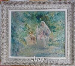 Signed Antique French Impressionist Oil Painting Henri Le Riche