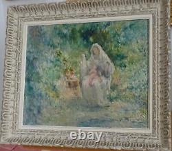 Signed Antique French Impressionist Oil Painting Henri Le Riche