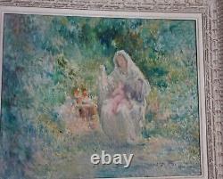 Signed Antique French Impressionist Oil Painting Henri Le Riche