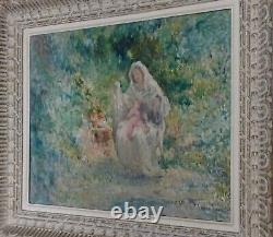 Signed Antique French Impressionist Oil Painting Henri Le Riche