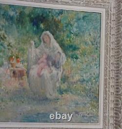 Signed Antique French Impressionist Oil Painting Henri Le Riche