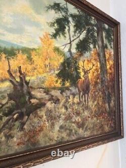 Signed Antique Oil Painting On Canvas