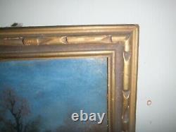 Spectacular Antique Unsigned Oil Pastel 31 x 17 Great Shape