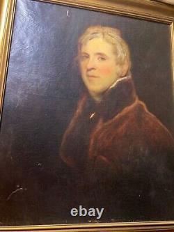 Stunning American School Antique Formal Male Portrait Oil Painting Framed