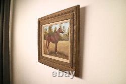 Stunning Horse Equestrian Vintage Antique Framed Oil Painting Art Country Decor