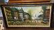 Vtg Oil Painting Signed Lanier 24 X 48 Framed Canvas-town Painting